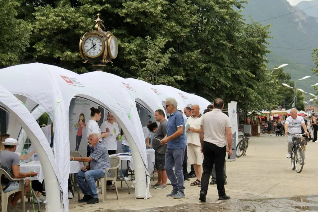 Health Caravan Visits Peja to Promote Healthy Living