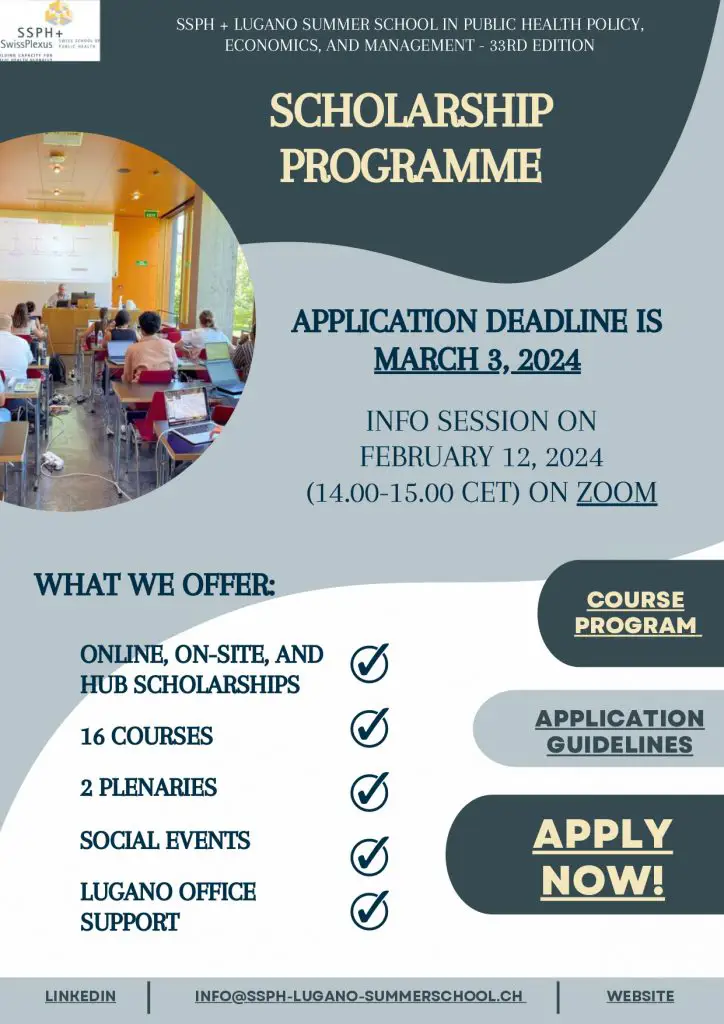 Apply Now for SSPH + LUGANO Summer School 2024!