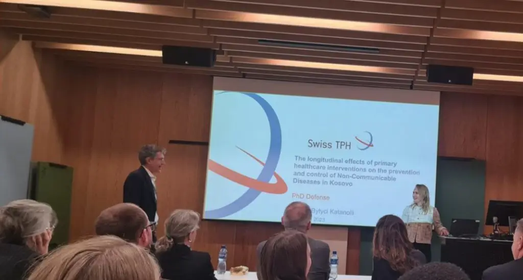 Dr. Ariana Bytyci- Katanolli’s recent success in her PhD defense at the Swiss Tropical and Public Health